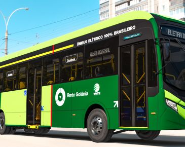 Eletra, em parceria com Caio, WEG e Scania, entrega 10 ônibus elétricos, piso alto, para Goiânia,